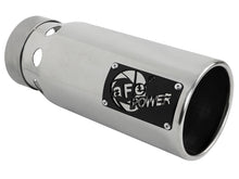 Load image into Gallery viewer, aFe SATURN 4S 4in SS Intercooled Exhaust Tip - Polished 4in In x 5in Out x 12in L Bolt-On aFe AFE49T40501-P122
