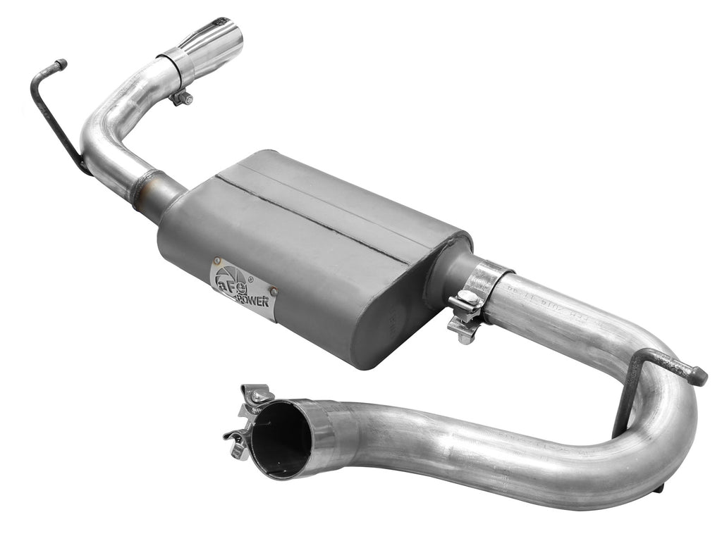 aFe Scorpion 2-1/2in Alum Steel Axle-Back Exhaust w/Polished Tip 07-18 Jeep Wrangler JK V6-3.6/3.8L aFe AFE49-08047-P