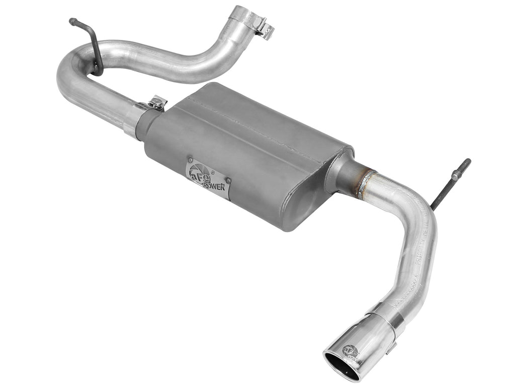 aFe Scorpion 2-1/2in Alum Steel Axle-Back Exhaust w/Polished Tip 07-18 Jeep Wrangler JK V6-3.6/3.8L aFe AFE49-08047-P