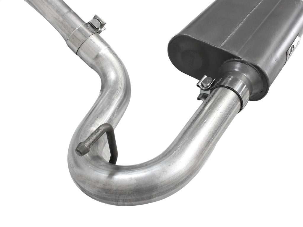 aFe Scorpion Exhaust System Cat Back 2.5in Aluminized Hi-Tuck 07-18 Jeep Wrangler JK V6 3.6/3.8L aFe AFE49-08043