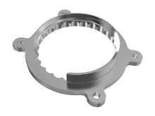 Load image into Gallery viewer, aFe Silver Bullet throttle body spacer ring, top view showing internal vane pattern