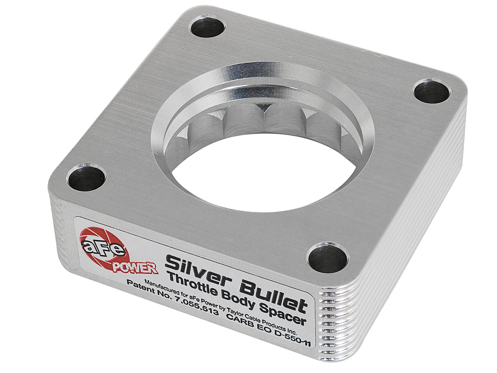 aFe Silver Bullet Throttle Body Spacers TBS Jeep Wrangler (TJ YJ) 91-06 4.0L aFe AFE46-35001