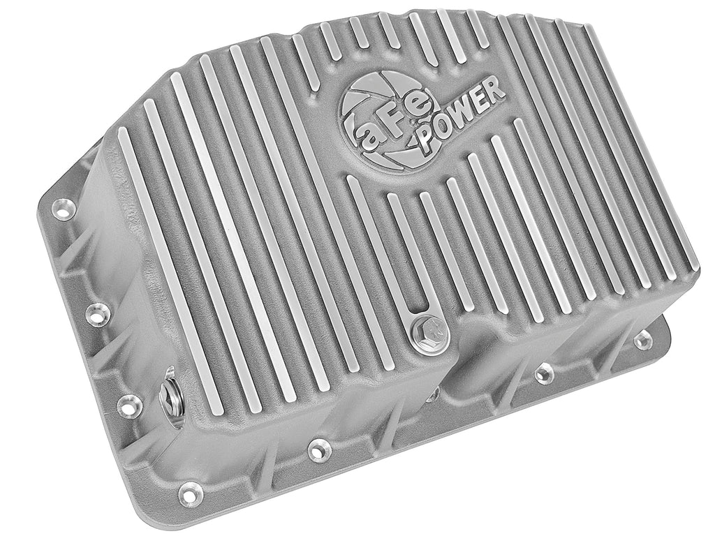 aFe Street Series Engine Oil Pan Raw w/ Machined Fins; 11-17 Ford Powerstroke V8-6.7L (td) aFe AFE46-70320