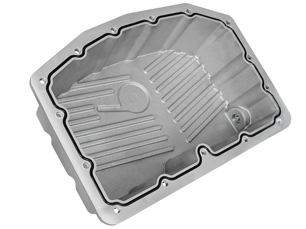 aFe Street Series Engine Oil Pan Raw w/ Machined Fins; 11-17 Ford Powerstroke V8-6.7L (td) aFe AFE46-70320