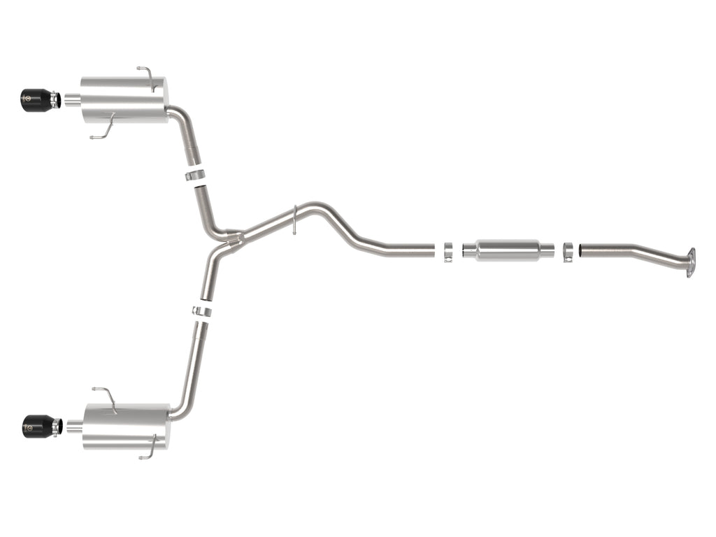 aFe Subaru Forester XT 14-18 H4-2.5L (t) Takeda 2-1/2in to 2-1/4in 304 SS Cat-Back- Black Tip aFe AFE49-36804-B