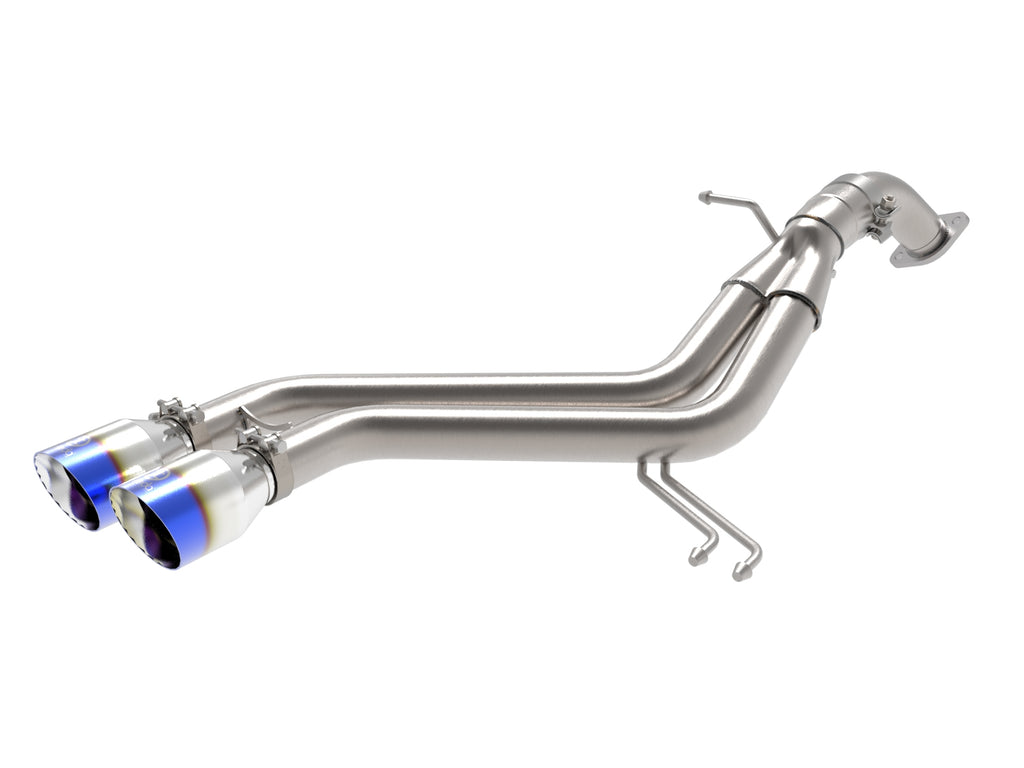 aFe Takeda 13-17 Hyundai Veloster L4-1.6L 2-1/2in 304 SS Axle-Back Exhaust w/ Blue Flame Tips aFe AFE49-37019-L