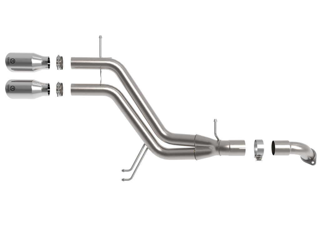 aFe Takeda 13-17 Hyundai Veloster L4-1.6L 2-1/2in 304 SS Axle-Back Exhaust w/ Polished Tips aFe AFE49-37019-P