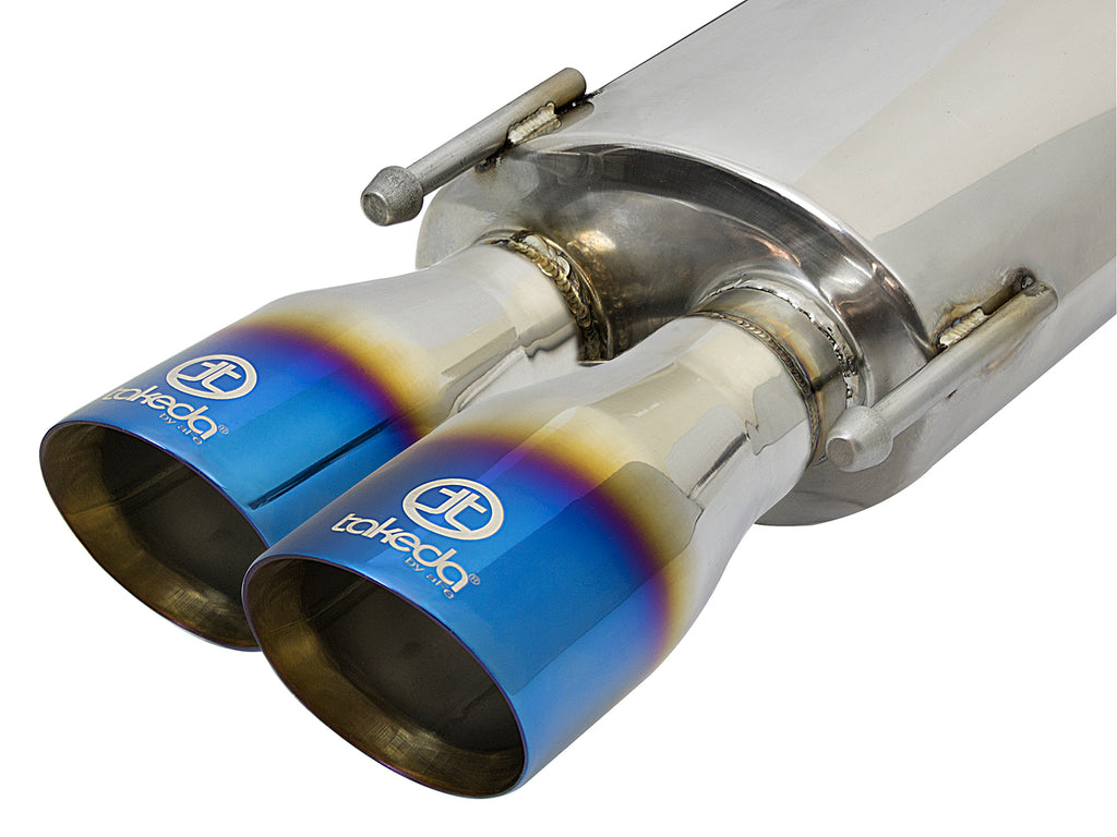 aFe Takeda 16-17 Lexus RC 200T 2.0L (t) 2in. SS Axle-Back Exhaust System w/Polished Blue Tips aFe AFE49-36037-L