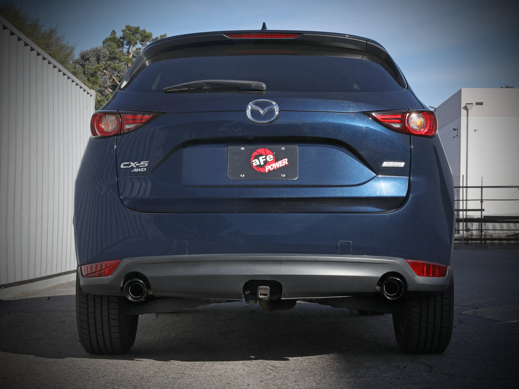 aFe Takeda 17-21 Mazda CX-5 2.5L (t) 2.5in. SS Axle-Back Exhaust System w/Black Tips aFe AFE49-37021-B