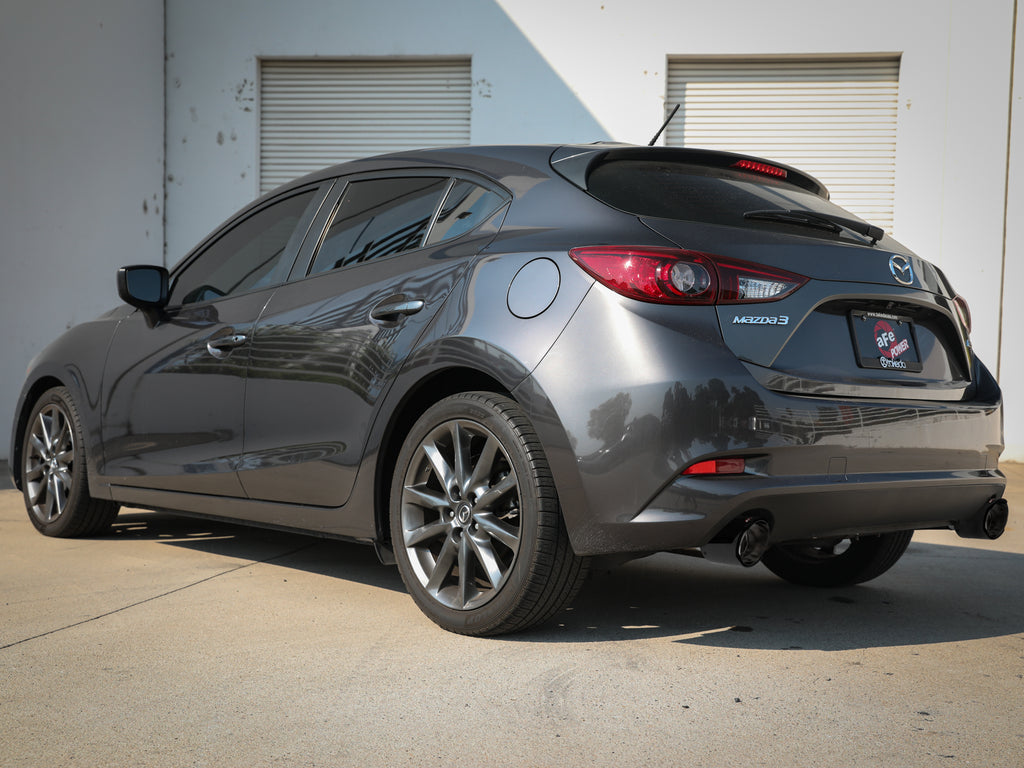 aFe Takeda 2-1/2in 304 SS Axle-Back Exhaust w/ Carbon Fiber Tips 14-18 Mazda 3 L4 2.0L/2.5L aFe AFE49-37014-C