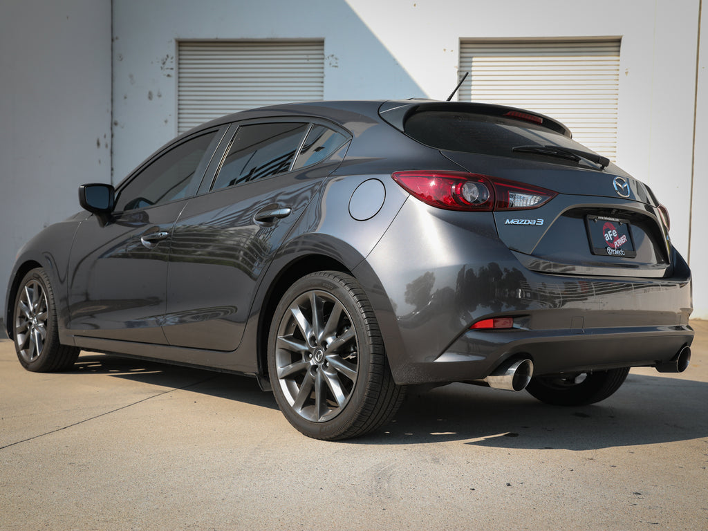 aFe Takeda 2-1/2in 304 SS Axle-Back Exhaust w/ Polished Tips 14-18 Mazda 3 L4 2.0L/2.5L aFe AFE49-37014-P