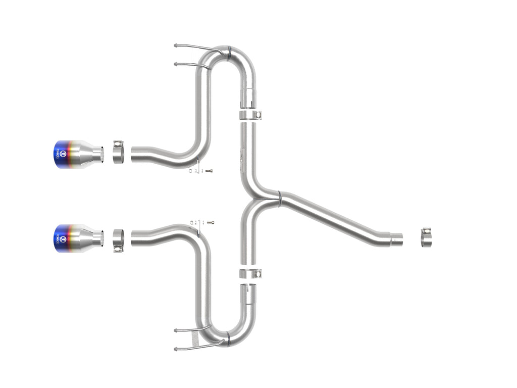 aFe Takeda 2-1/2in 304 SS Axle-Back Exhaust w/Blue Flame Tips 17-20 Honda Civic Sport L4-1.5L (t) aFe AFE49-36625-L