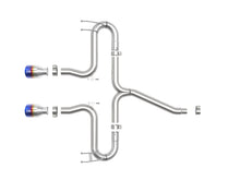 Load image into Gallery viewer, aFe Takeda 2-1/2in 304 SS Axle-Back Exhaust w/Blue Flame Tips 17-20 Honda Civic Sport L4-1.5L (t) aFe AFE49-36625-L