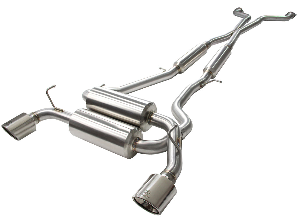 aFe Takeda 2-1/2in 304SS Cat-Back Exhaust Infiniti G37 08-13/Q60 14-15 V6-3.7 w/ Polished Tips aFe AFE49-36103-P
