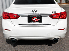 Load image into Gallery viewer, aFe Takeda 2.5in 304 SS Cat-Back Exhaust System w/ Black Tips 16-18 Infiniti Q50 V6-3.0L (tt) aFe AFE49-36132NM-B