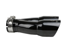 Load image into Gallery viewer, aFe Takeda 2.5in 304 Stainless Steel Clamp-on Exhaust Tip 2.5in Inlet 3in Dual Outlet - Black aFe AFE49T25364-B10