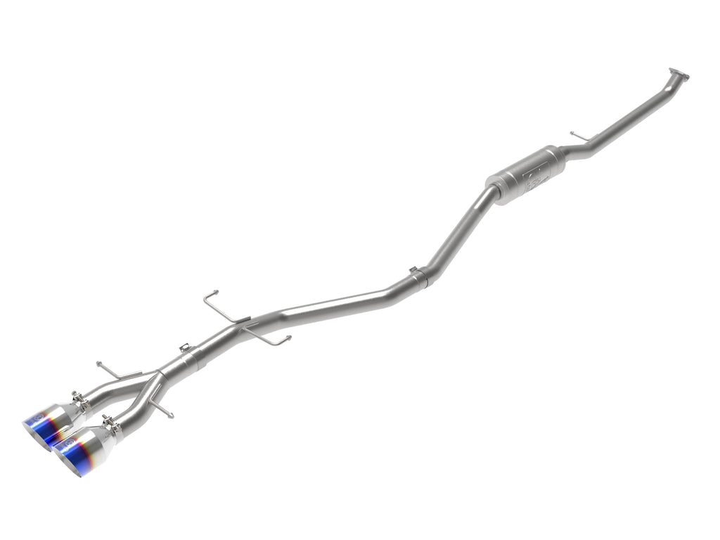 aFe Takeda 2.5in 304SS Cat-Back Exhaust System 17-20 Honda Civic SI Coupe L4-1.5L (t) - BL Flame Tip aFe AFE49-36620-L