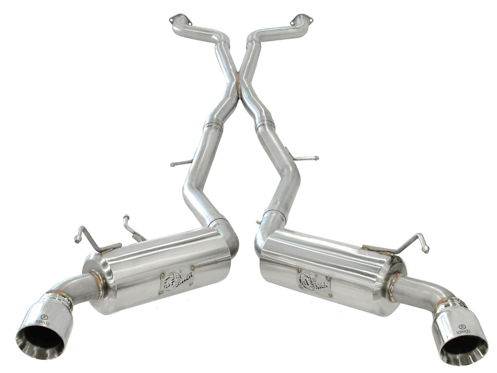 aFe Takeda 2.5inch SS Exhaust Cat-Back 09-13 Nissan 370Z V6 3.7L Polished Tips aFe AFE49-36107