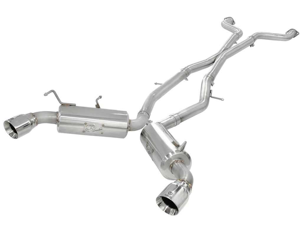 aFe Takeda 2.5inch SS Exhaust Cat-Back 09-13 Nissan 370Z V6 3.7L Polished Tips aFe AFE49-36107