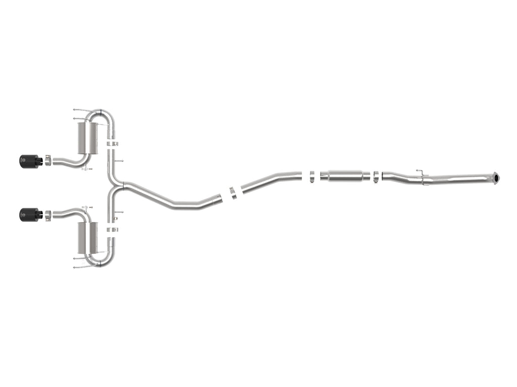aFe Takeda 3in 304 SS Cat-Back Exhaust System w/Black Tips 17-20 Honda Civic Sport L4-1.5L (t) aFe AFE49-36624-B
