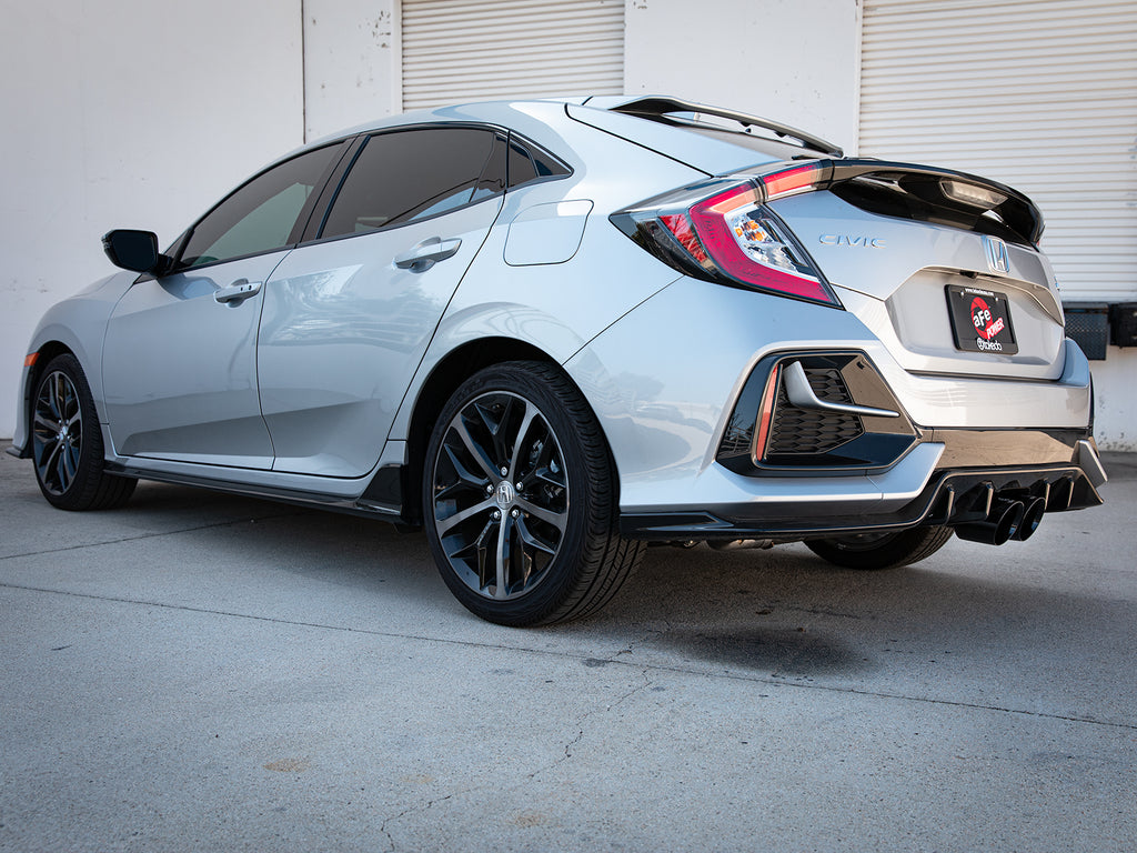 aFe Takeda 3in 304 SS Cat-Back Exhaust System w/Black Tips 17-20 Honda Civic Sport L4-1.5L (t) aFe AFE49-36624-B
