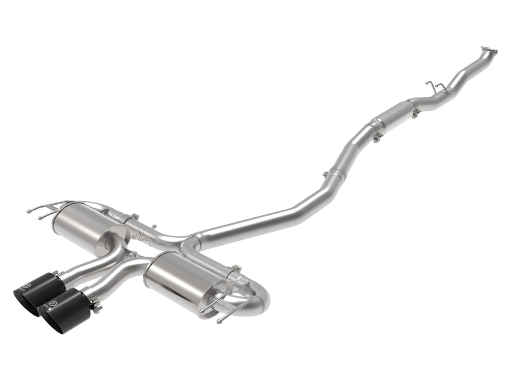 aFe Takeda 3in 304 SS Cat-Back Exhaust System w/Black Tips 17-20 Honda Civic Sport L4-1.5L (t) aFe AFE49-36624-B