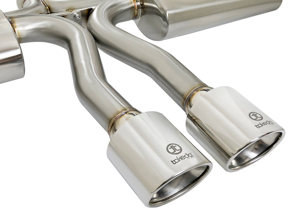 aFe Takeda 3in 304 SS Cat-Back Exhaust System w/Polished Tips 2017+ Honda Civic Si (4dr) I4 1.5L (t) aFe AFE49-36621-P