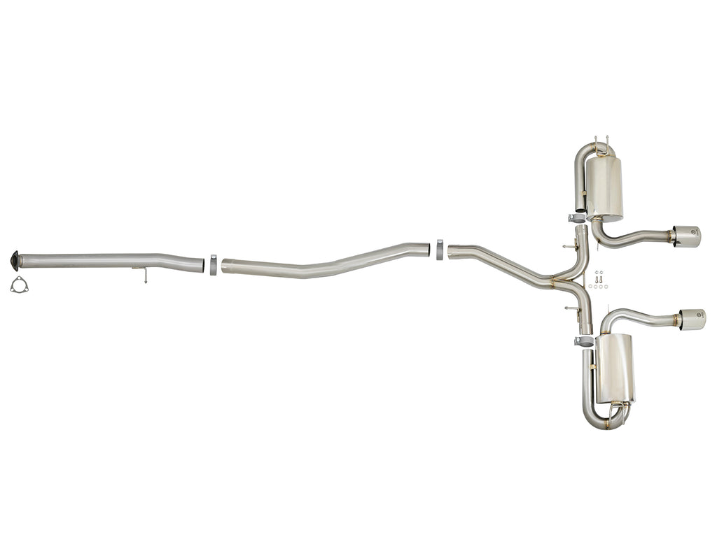 aFe Takeda 3in 304 SS Cat-Back Exhaust System w/Polished Tips 2017+ Honda Civic Si (4dr) I4 1.5L (t) aFe AFE49-36621-P