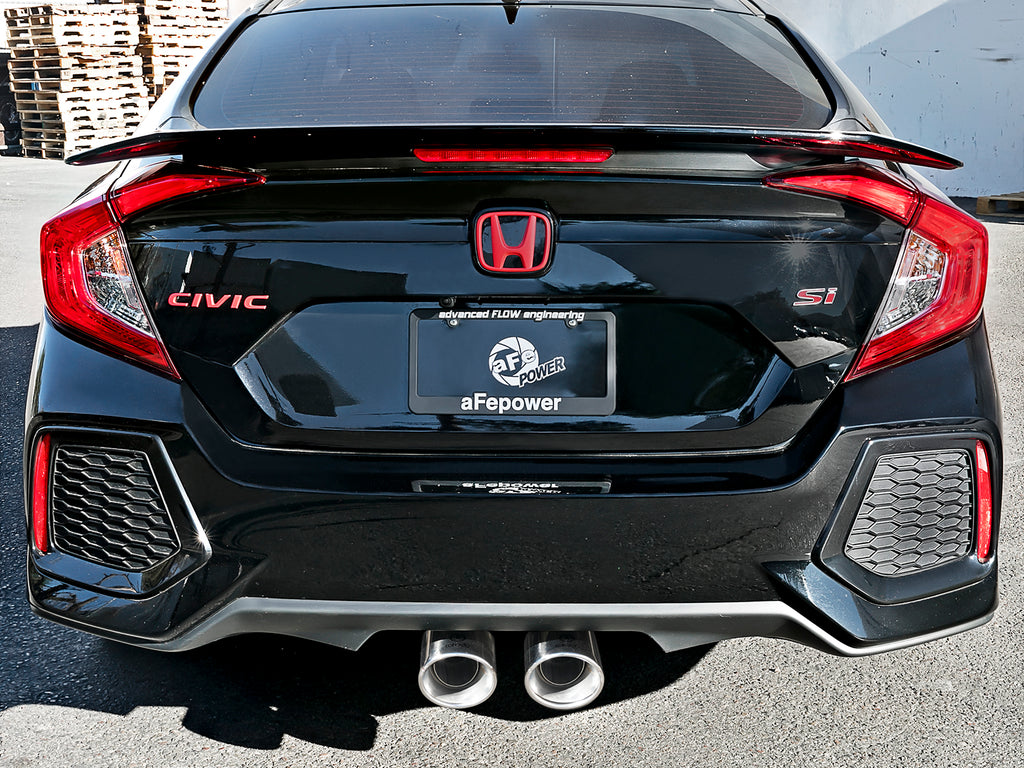 aFe Takeda 3in 304 SS Cat-Back Exhaust System w/Polished Tips 2017+ Honda Civic Si (4dr) I4 1.5L (t) aFe AFE49-36621-P