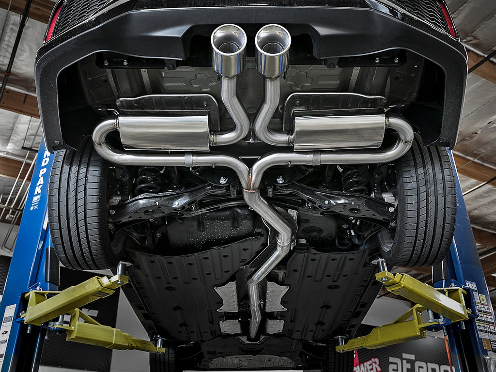 aFe Takeda 3in 304 SS Cat-Back Exhaust System w/Polished Tips 2017+ Honda Civic Si (4dr) I4 1.5L (t) aFe AFE49-36621-P