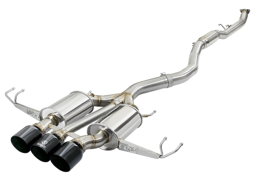 aFe Takeda 3in 304 SS Cat-Back Exhaust w/ Tri-Black Tips 17-18 Honda Civic Type R L4 2.0L (t) aFe AFE49-36623-B