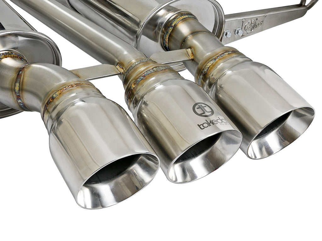 aFe Takeda 3in 304 SS Cat-Back Exhaust w/ Tri-Polished Tips 17-18 Honda Civic Type R L4 2.0L (t) aFe AFE49-36623-P