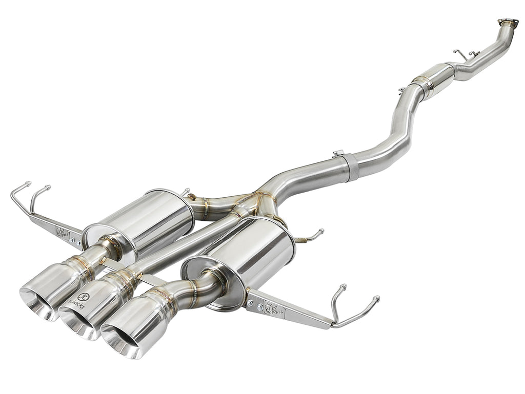 aFe Takeda 3in 304 SS Cat-Back Exhaust w/ Tri-Polished Tips 17-18 Honda Civic Type R L4 2.0L (t) aFe AFE49-36623-P
