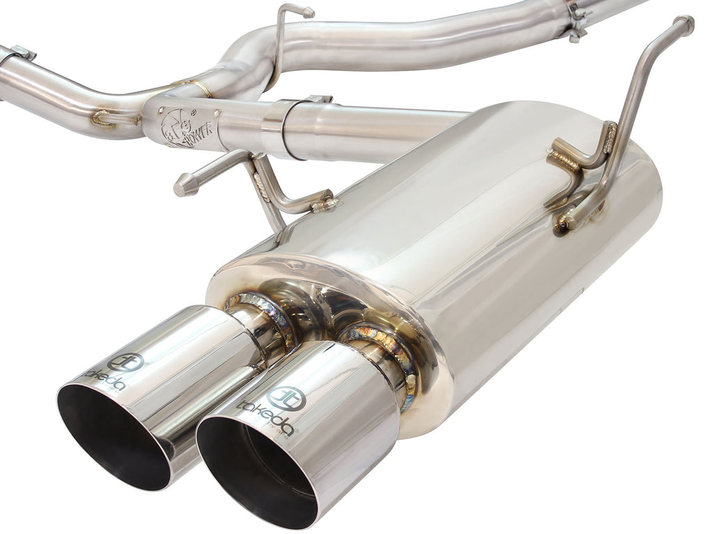 aFe Takeda 3in SS Exhaust Cat-Back 15-16 Subaru WRX/STI 2.0L/2.5L Polished Tips aFe AFE49-36801-P