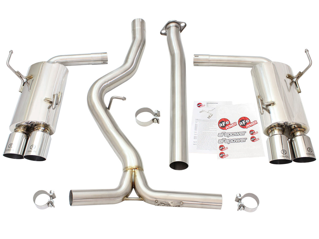 aFe Takeda 3in SS Exhaust Cat-Back 15-16 Subaru WRX/STI 2.0L/2.5L Polished Tips aFe AFE49-36801-P