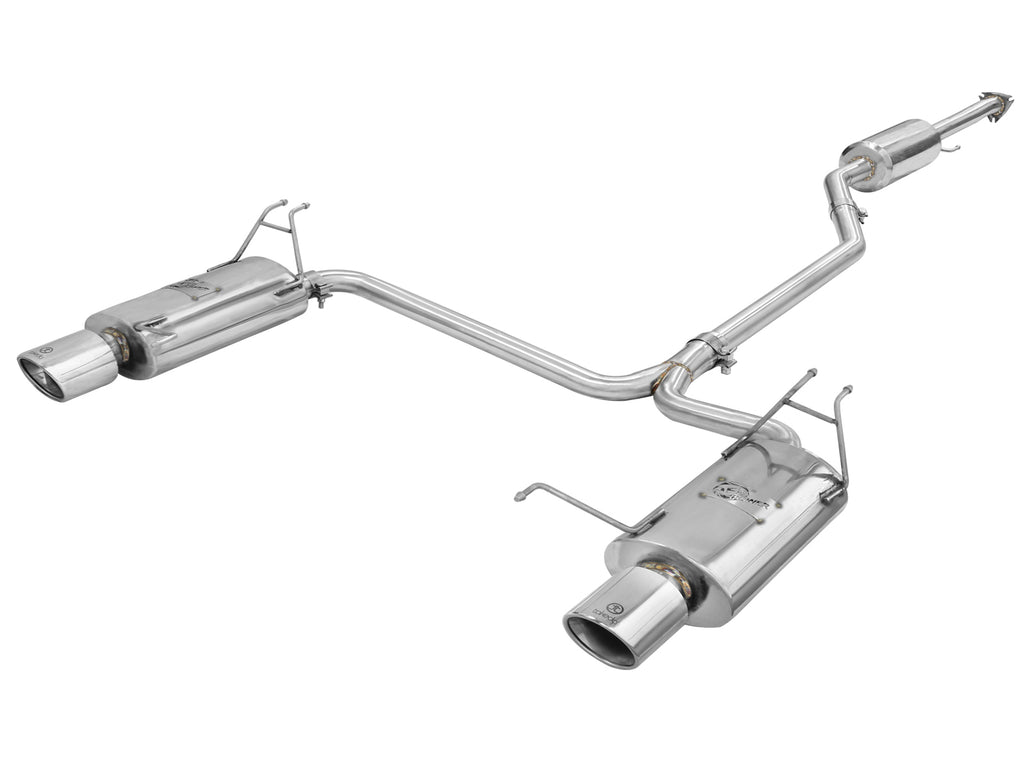 aFe Takeda Exhaust 2.25in to 2in Dia 304SS Cat-Back w/Polished Tips 08-12 Honda Accord Coupe V6 3.5L aFe AFE49-36612