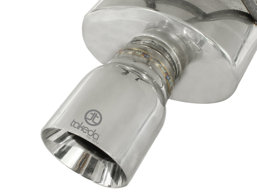 aFe Takeda Exhaust 2.5in Dia 304SS Axle-Back w/Polished Tip 06-11 Honda Civic EX Sedan L4 1.8L aFe AFE49-36610
