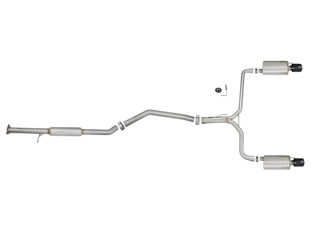 aFe Takeda Exhaust 304SS Dual Cat-Back w/ Black Tips 13-17 Honda Accord LX/EX/EX-L Sedan L4 2.4L aFe AFE49-36605-B