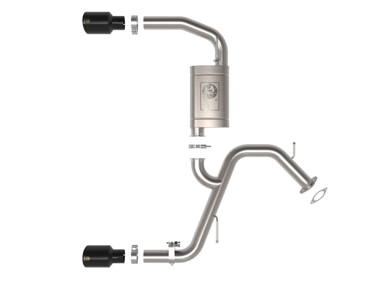 aFe aFe Takeda Hyundai Elantra N 22-23 L4-2.0L (t) 3in SS Axle-Back Exhaust System w/ Black Tips