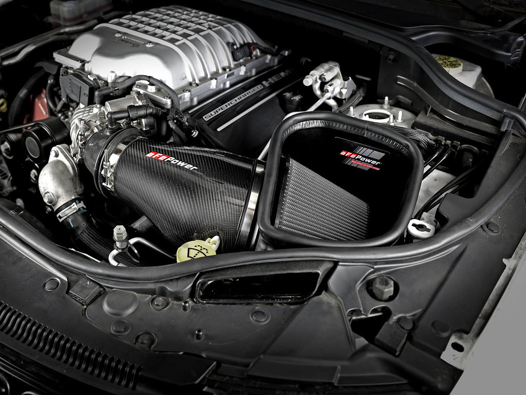 aFe Track Series Carbon Fiber Pro Dry S 2018+ Jeep Grand Cherokee Trackhawk (WK2) V8-6.2L aFe AFE57-10002D