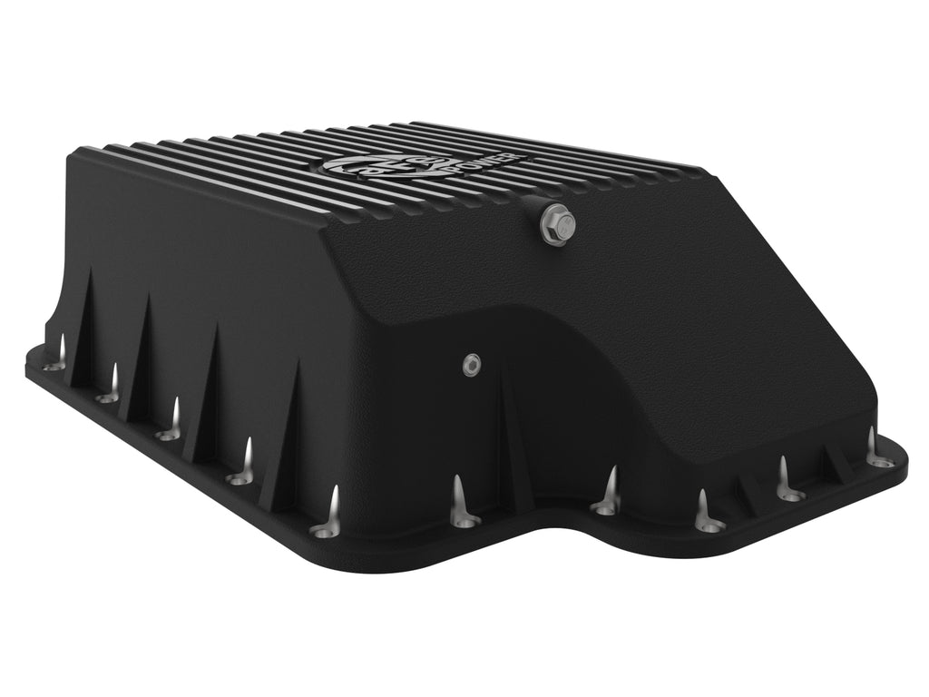 afe Transmission Pan (Black); Ford Diesel Trucks 03-10 V8-6.0/6.4L (td) aFe AFE46-70122-1