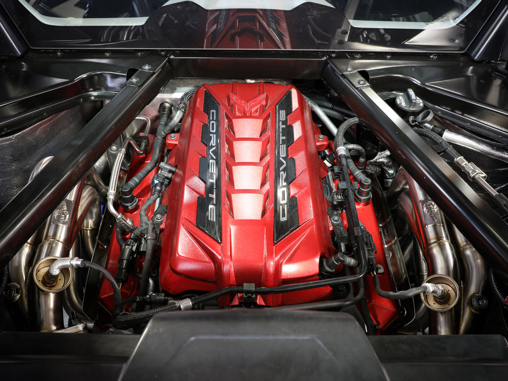 aFe Twisted 304SS Header 2020 Chevy Corvette (C8) 6.2L V8 - Titanium Ceramic Coated aFe AFE48-34148-T