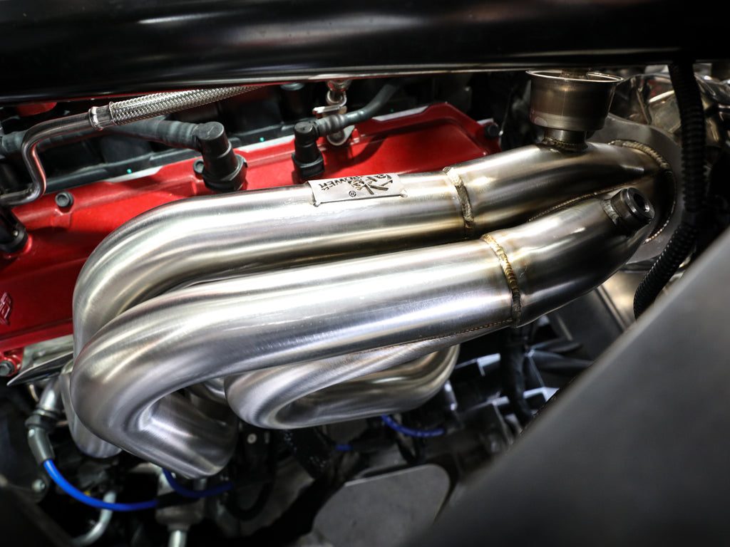 aFe Twisted 304SS Header 2020 Chevy Corvette (C8) 6.2L V8 - Titanium Ceramic Coated aFe AFE48-34148-T