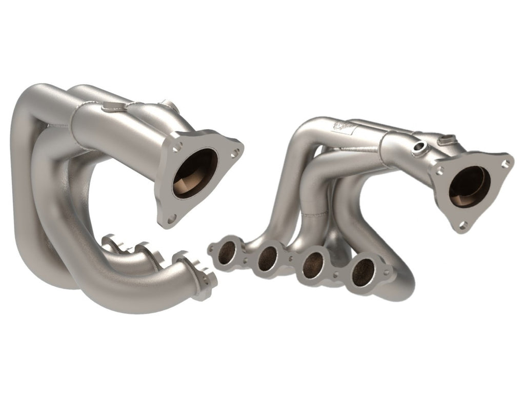 aFe Twisted 304SS Header 2020 Chevy Corvette (C8) 6.2L V8 - Titanium Ceramic Coated aFe AFE48-34148-T
