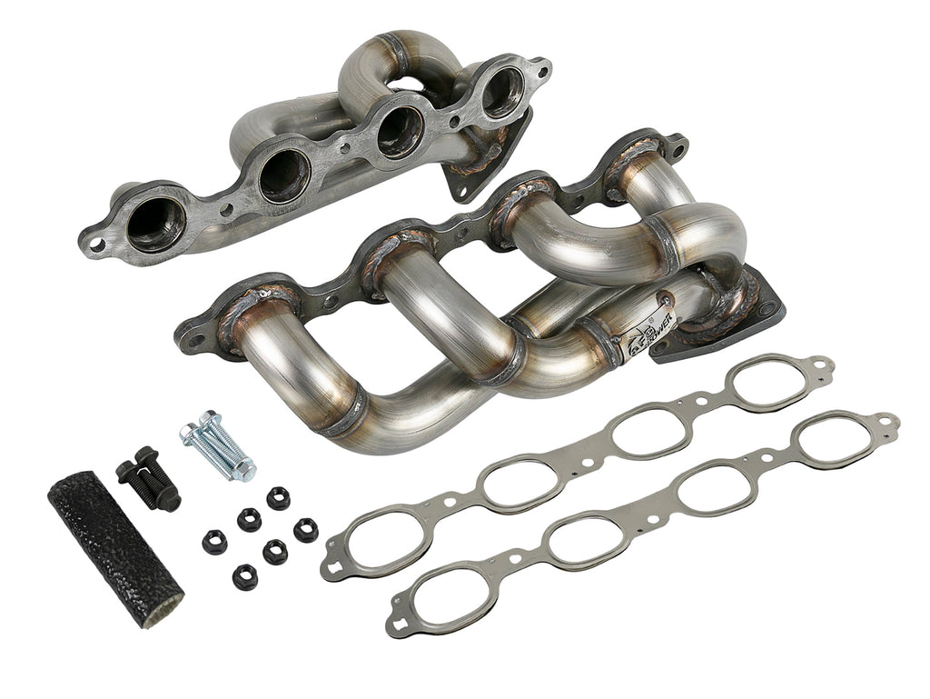 aFe Twisted Steel 1-3/4in 304SS Shorty Headers 2019 GM Silverado / Sierra 1500 V8-5.3L/6.2L aFe AFE48-34134
