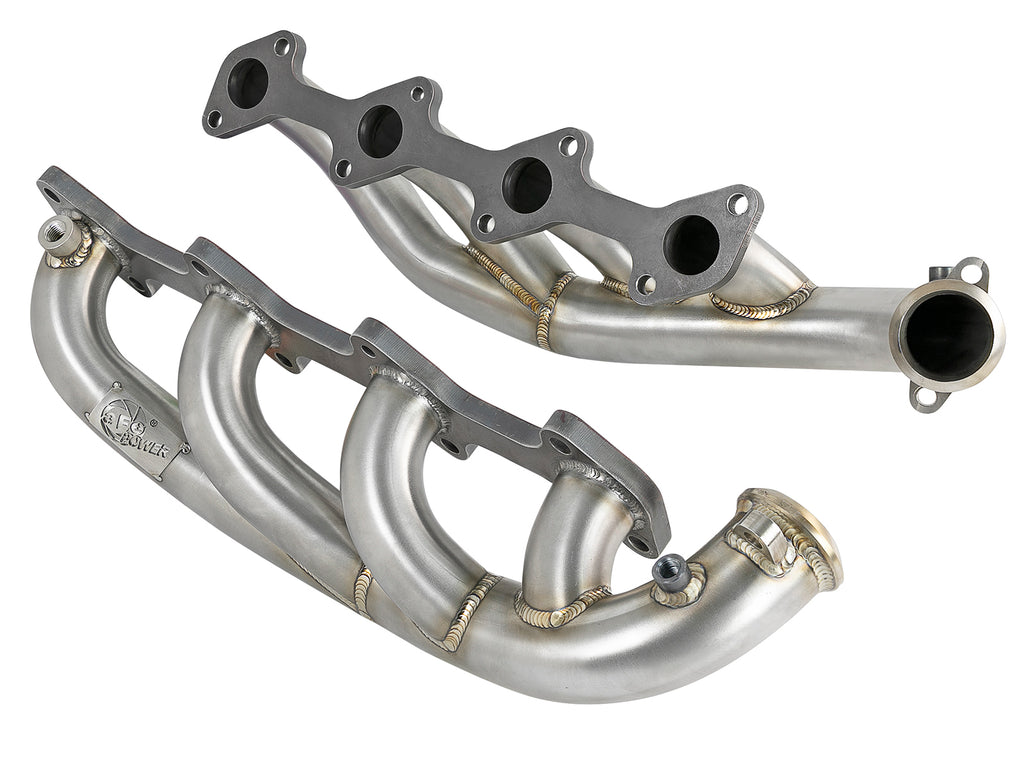 aFe Twisted Steel 1.75-2in 304 SS Headers 03-07 Ford Diesel Trucks V8-6.0L (td) aFe AFE48-33022