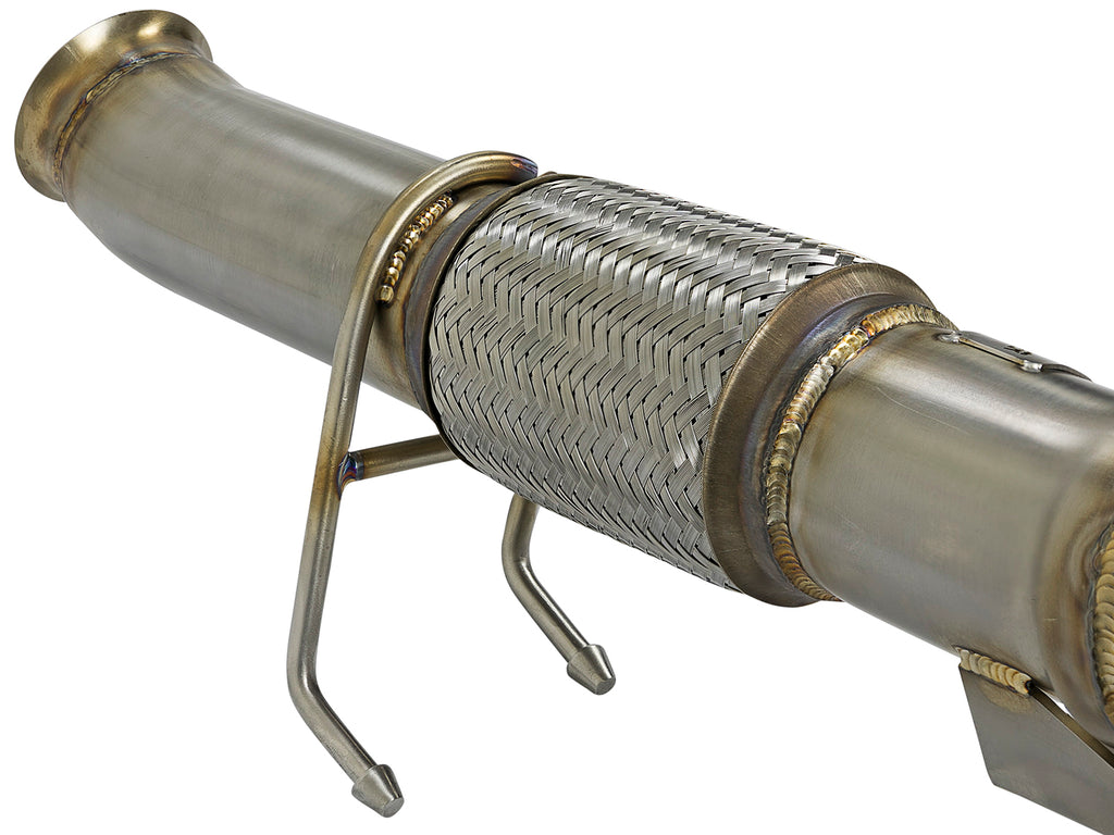 aFe Twisted Steel 3in. 304 SS Catted Series Downpipe 16-18 Ford Focus RS I4-2.3L (t) aFe AFE48-33024-HC