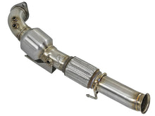 Load image into Gallery viewer, aFe Twisted Steel 3in. 304 SS Catted Series Downpipe 16-18 Ford Focus RS I4-2.3L (t) aFe AFE48-33024-HC