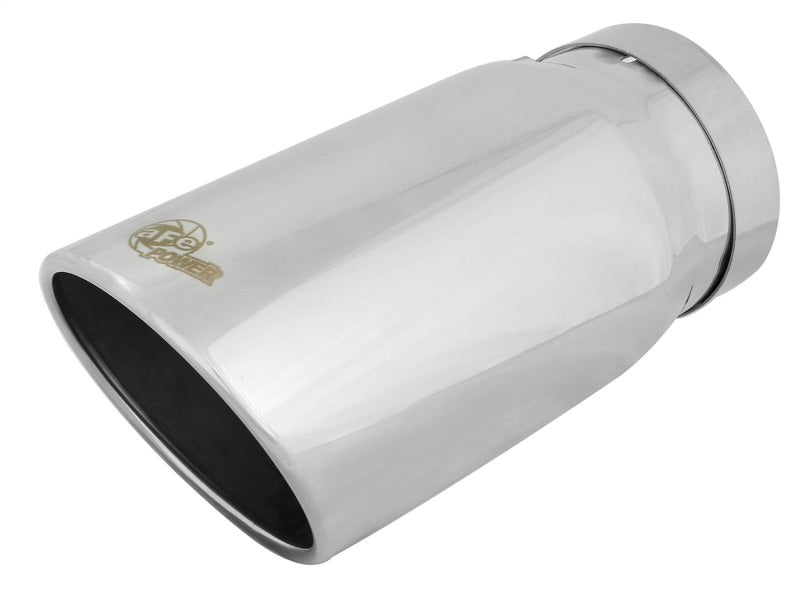 aFe aFe Universal Bolt On Exhaust Tip Polished 5in Inlet x 6in Outlet x 12in Long