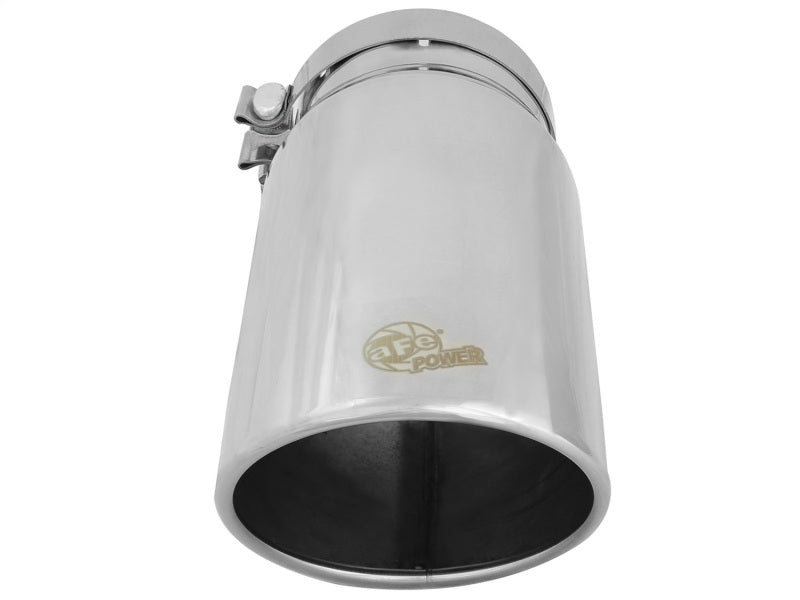 aFe aFe Universal Bolt On Exhaust Tip Polished 5in Inlet x 6in Outlet x 12in Long